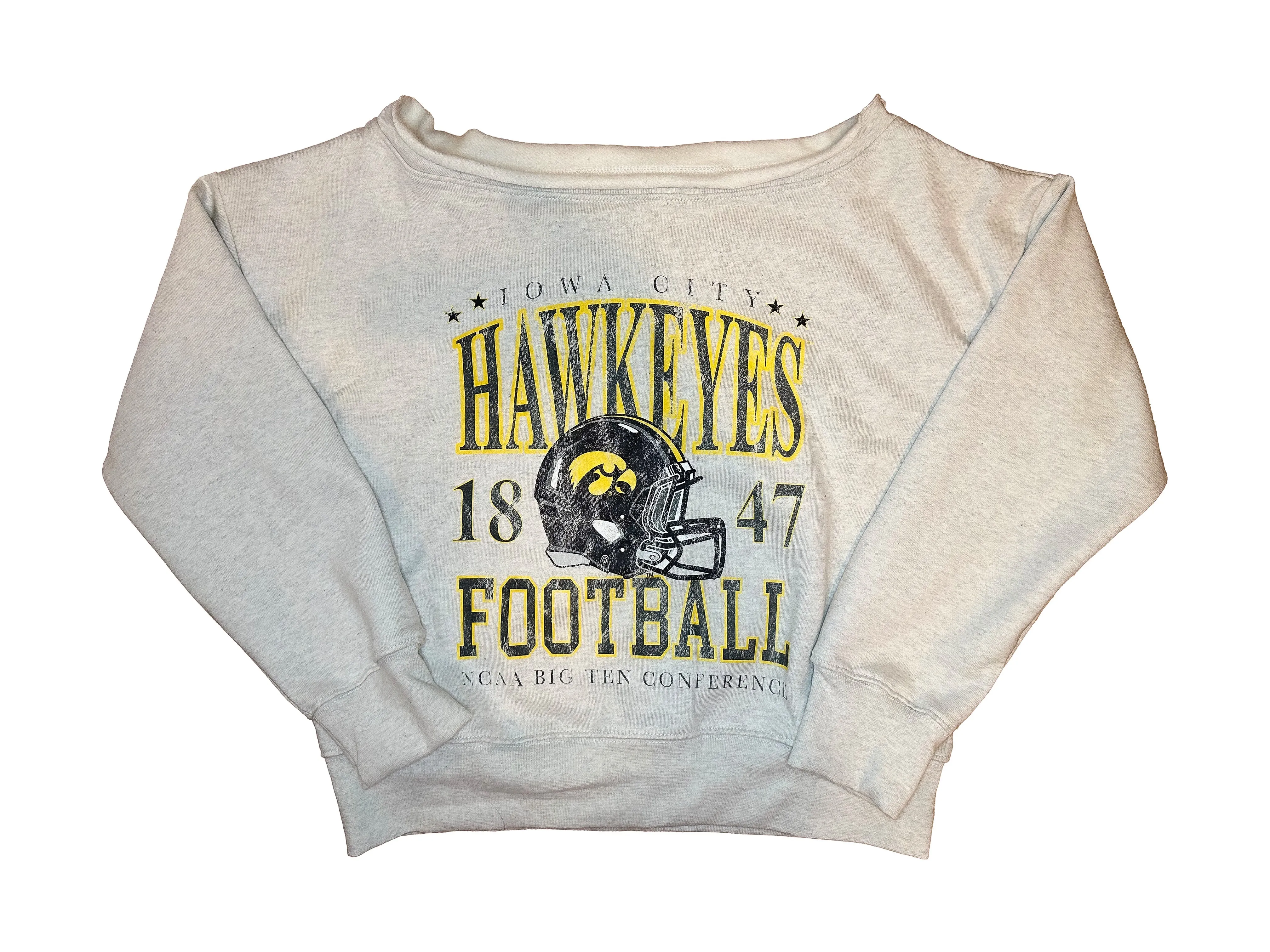 Iowa Football Off Shoulder Crew
