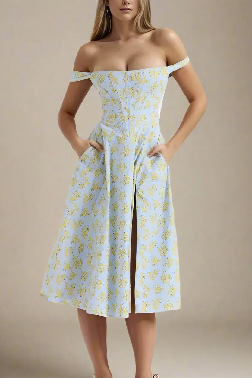 Monique Bodycon Dress - Sky Blue