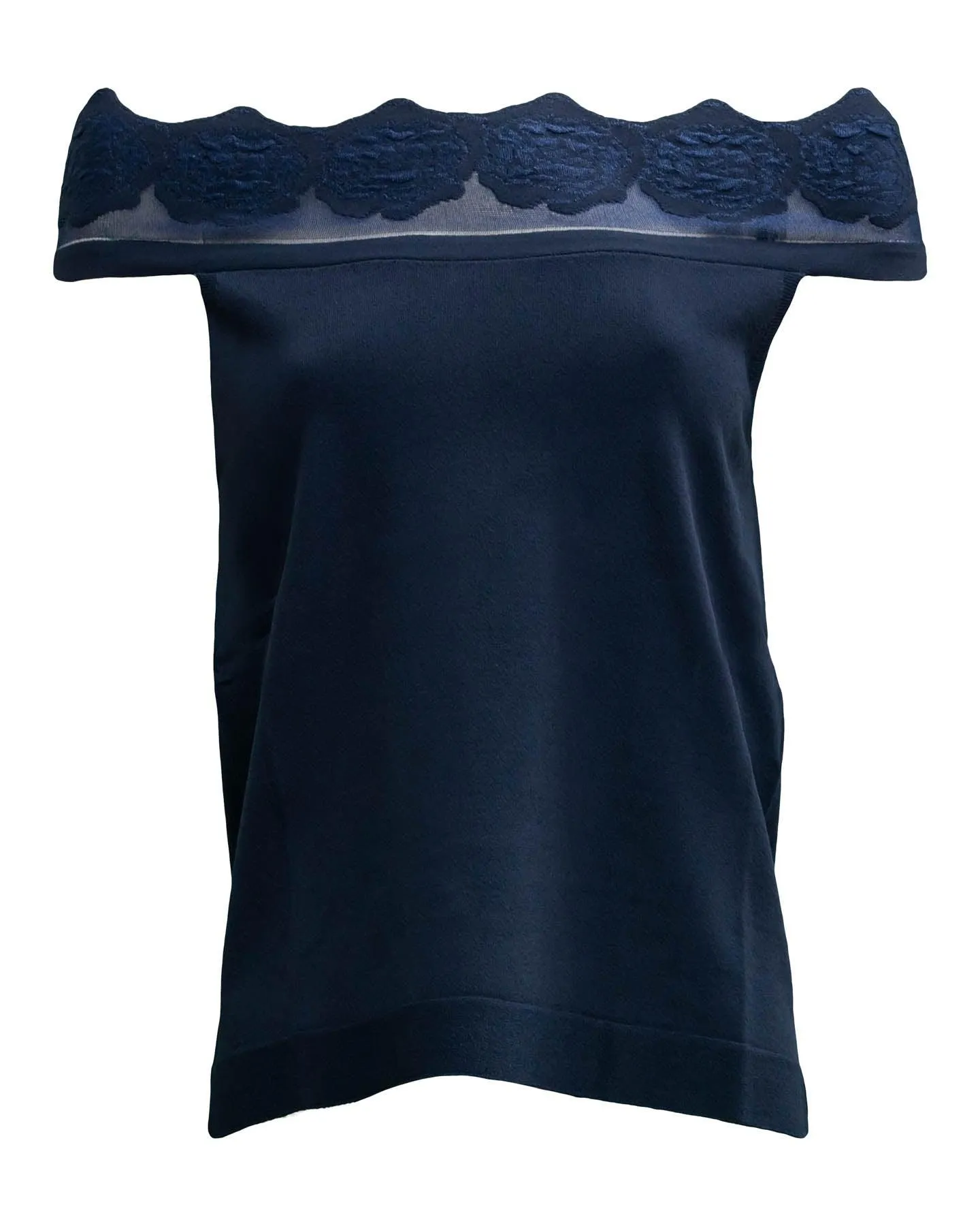 Scalloped Off-shoulder Top