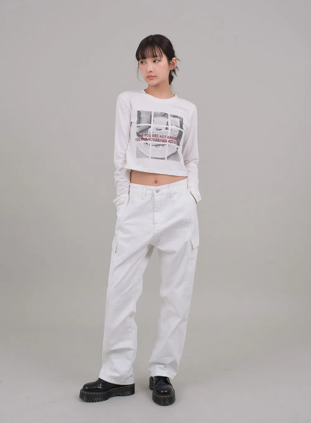 Wide Leg Cargo Pants C2701